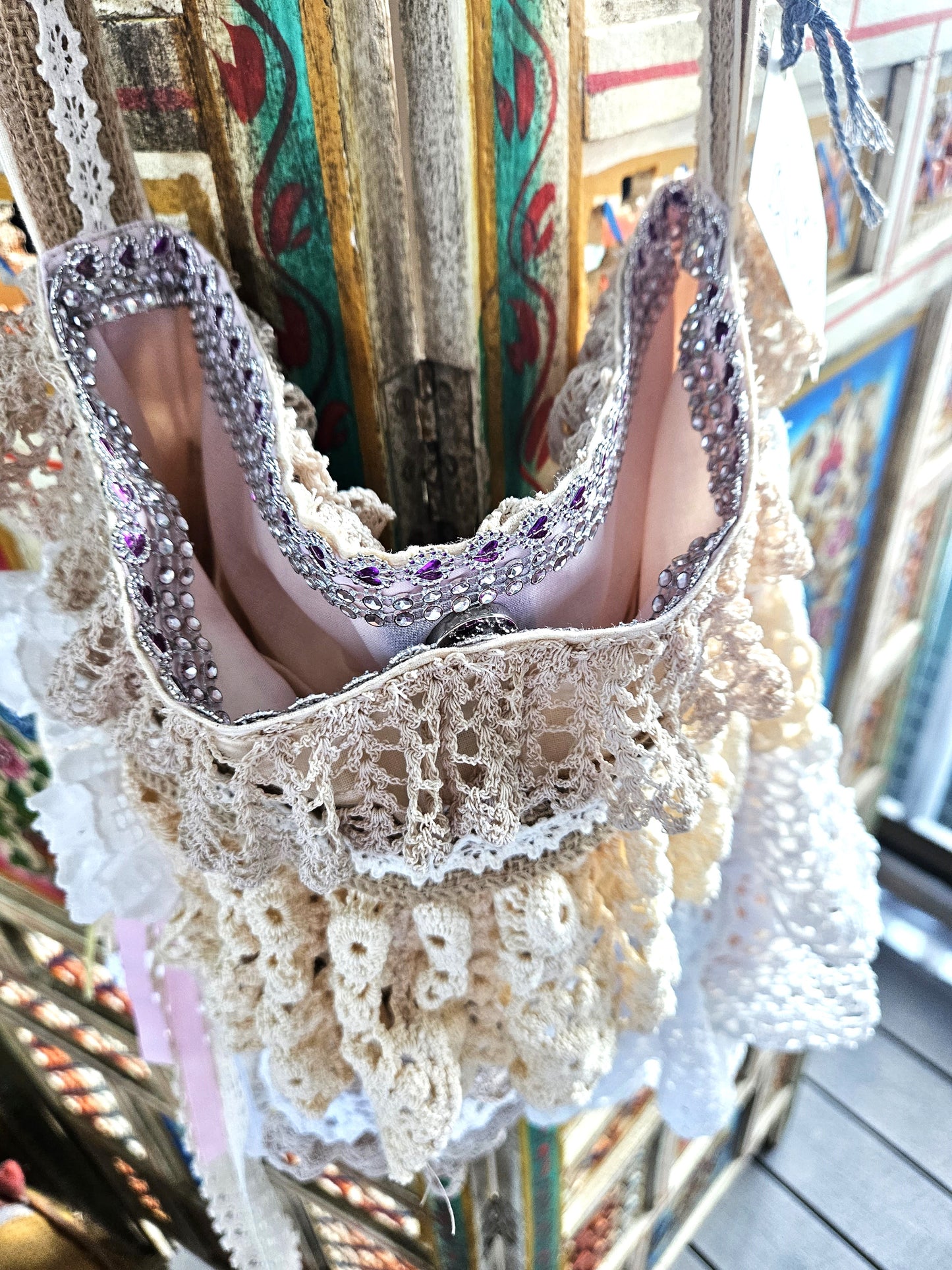 Lacy Boho Wedding Handbag