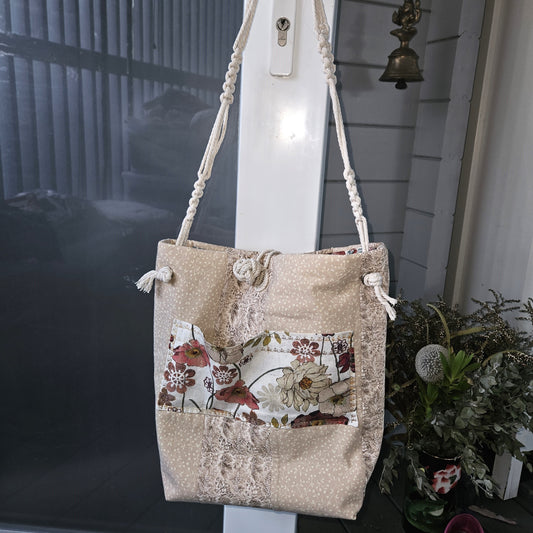 Boho Bag with Macrame Strap