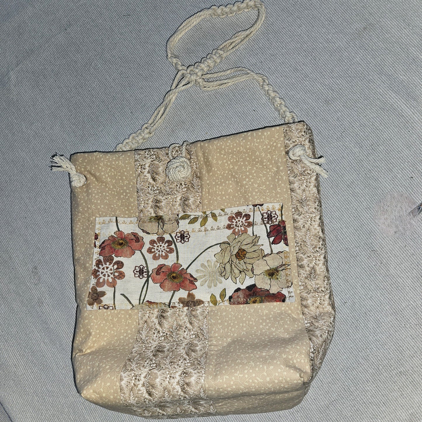 Boho Bag with Macrame Strap