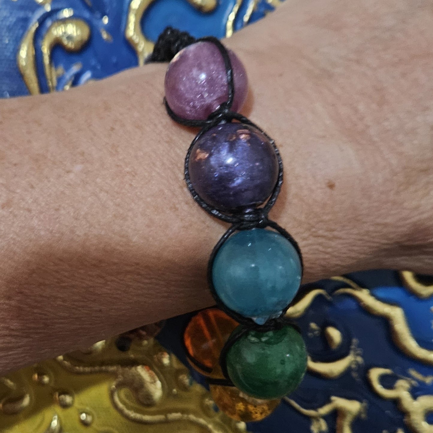 Macrame & Orgonite Bracelet - Chakra Style 3